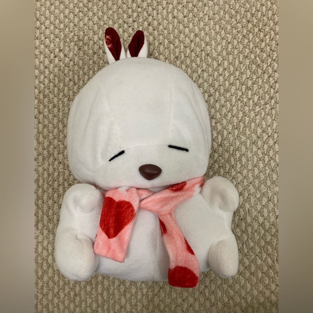Mashimaro with Heart Scarf Stuffed Plush
